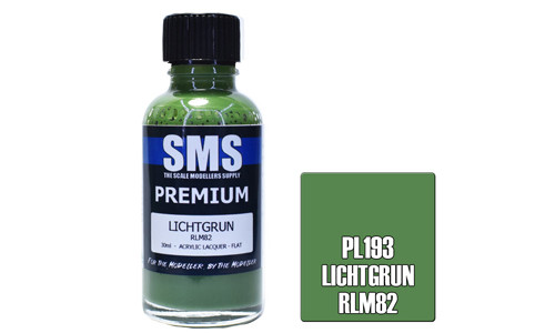 SMS PL193 Premium LichtgrÃ¼n RLM82 30ml Lacquer Model Paint for airbrushing at MAS Hobbies Perth