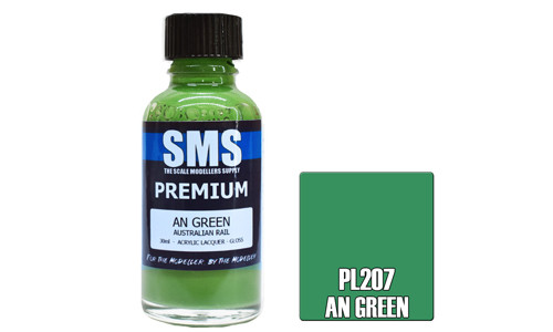 SMS PL207 Premium AN Green 30ml Lacquer Model Paint for airbrushing at MAS Hobbies Perth