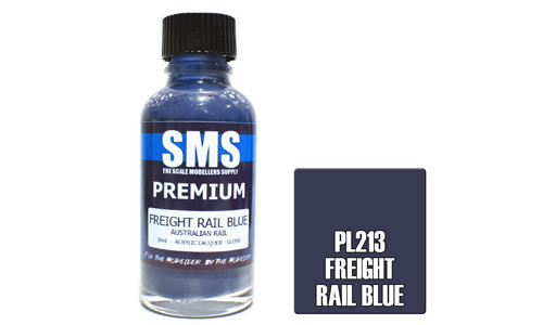 SMS PL213 Premium Freight Rail Blue 30ml Lacquer Model Paint for airbrushing at MAS Hobbies Perth
