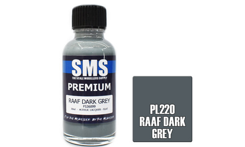 SMS PL220 Premium RAAF Dark Grey 30ml Lacquer Model Paint for airbrushing at MAS Hobbies Perth