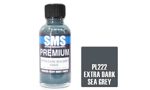 SMS PL222 Premium Extra Dark Sea Grey 30ml Lacquer Model Paint for airbrushing at MAS Hobbies Perth