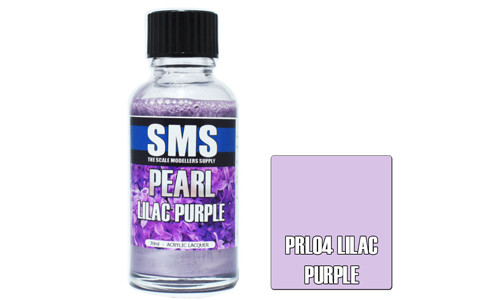 SMS PRL04 Pearl Lilac Purple 30ml Lacquer Model Paint for airbrushing at MAS Hobbies Perth
