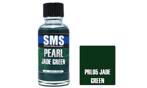 SMS PRL05 Pearl Jade Green 30ml Lacquer Model Paint for airbrushing at MAS Hobbies Perth