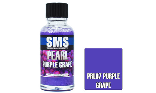 SMS PRL07 Pearl Purple Grape 30ml Lacquer Model Paint for airbrushing at MAS Hobbies Perth
