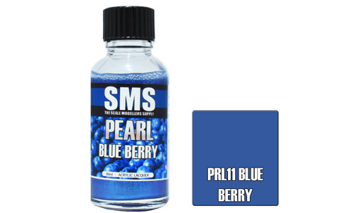 SMS PRL11 Pearl Blue Berry 30ml Lacquer Model Paint for airbrushing at MAS Hobbies Perth