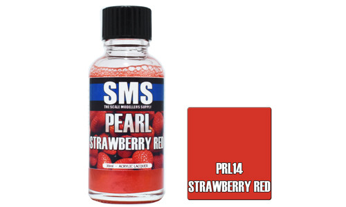 SMS PRL14 Pearl Strawberry Red 30ml Lacquer Model Paint for airbrushing at MAS Hobbies Perth