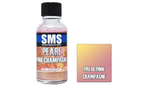 SMS PRL19 Pearl Pink Champagne 30ml Lacquer Model Paint for airbrushing at MAS Hobbies Perth