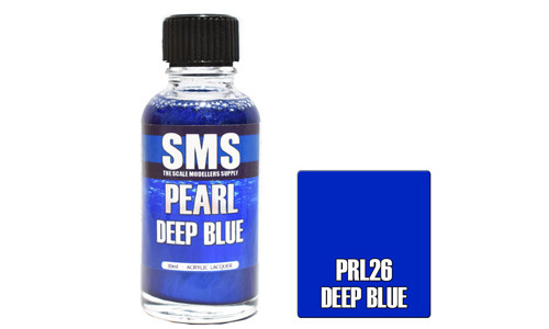 SMS PRL26 Pearl Deep Blue 30ml Lacquer Model Paint for airbrushing at MAS Hobbies Perth