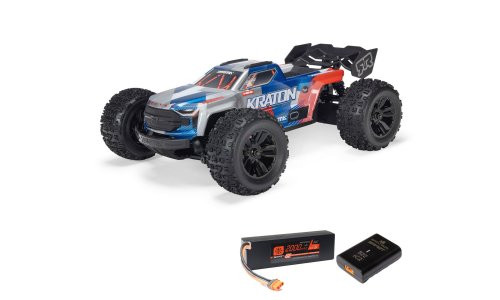 Arrma 1/16 Mini Kraton 3S DSC 4X4 RTR Brushless Speed Truck (Battery & Charger Included), Red/Blue ARA2508ST1