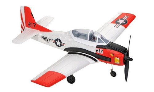 Prime RC Mini T28 Trojan RC Plane RTF Mode 2, Red PMQTOP129B02