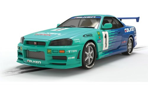 Scalextric 1/32 Nissan R34 Skyline - Falken Tyres Slot Car C4678