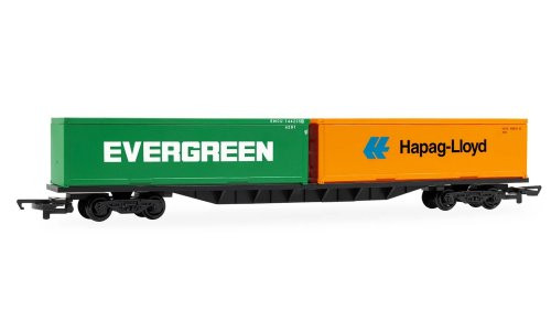 Hornby R60360 RailRoad: BR - FFA Container Wagon & Containers 1/76