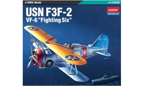 Academy 12326 USN F3F-2 VF-6 "Fighting Six" 1/48 Plastic Model Kit