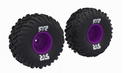 Arrma 2576 dBoots Cut Chevron MT Tire Set Glued, Purple