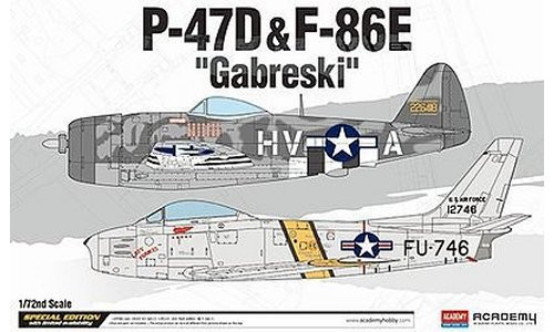 Academy 12530 P-47D & F-86E "Gabreski" 1/72 Plastic Model Kit