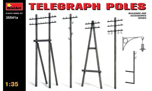 MiniArt 35541A Telegraph Poles 1/35 Plastic Model Kit