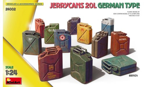 MiniArt 24002 Jerrycans 20L German Type 1/24 Plastic Model Kit