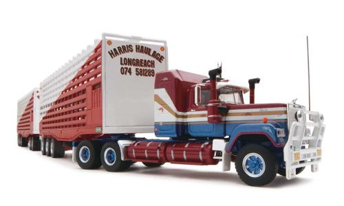 Highway Replicas 12043 1/64 scale Harris Haulage Mack Superliner livestock road train diecast model truck at MAS Hobbies Perth