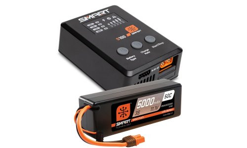 Spektrum Smart Powerstage Surface Bundle: 5000mAh 3S 50C LiPo Battery (IC3) / 100W S100 Charger SPMX-1033