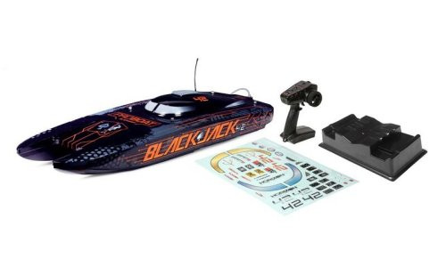 Pro Boat Blackjack 42in 8S Brushless Catamaran RTR Black Orange PRB08043T1 RC Boat