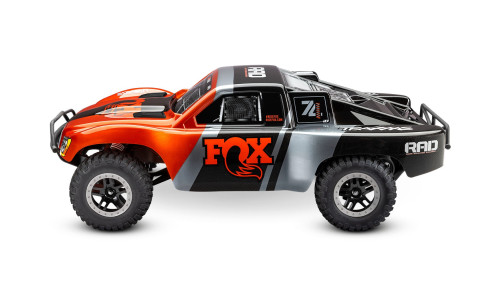 Traxxas Slash VXL Fox Edition – 2WD short course truck with clipless body and tube-style bumpers