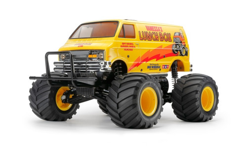 Tamiya 1/12 RC Lunch Box Evo 58755 featuring detailed bodywork, classic van styling and upgraded performance components
