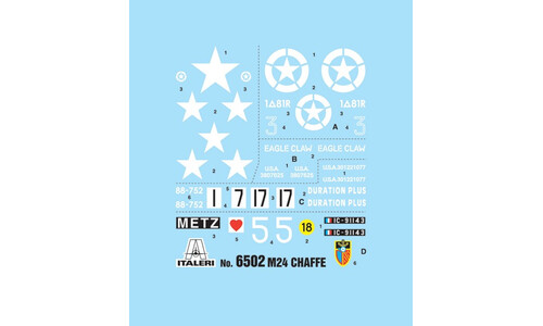 Italeri 6502 1/35 M24 Chaffee Light Tank Detailed Model Kit