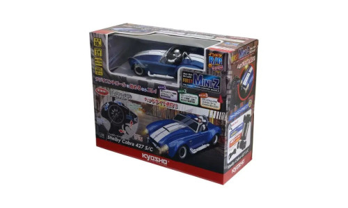 Kyosho First Mini-Z Shelby Cobra 427 S/C Blue with detailed classic roadster styling and compact RC design