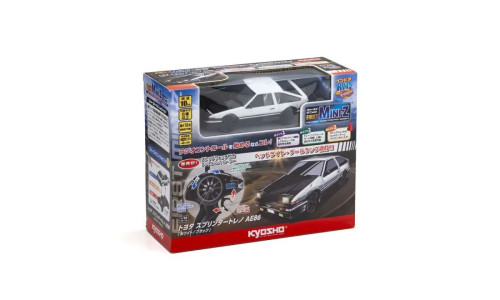 Kyosho First Mini-Z Toyota Sprinter Trueno AE86 White/Black with detailed body styling and compact RC design