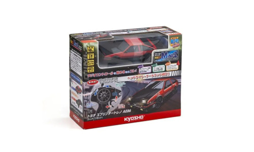Kyosho First Mini-Z Toyota Sprinter Trueno AE86 Red/Black with detailed body styling and compact RC design