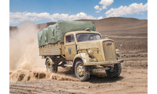 Italeri 1/35 Opel Blitz Typ A 4x4 6760 featuring detailed WWII cargo truck components and authentic military styling