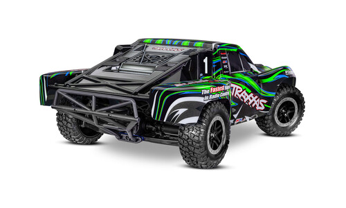 Traxxas Slash 4X4 VXL HD 1/10 Brushless Short Course Truck - Green 68386-4GRNEEN Rear-Right