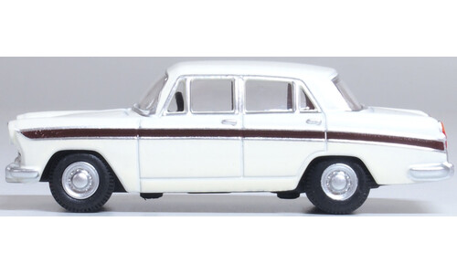 Austin Cambridge Snowberry White/Embassy Maroon Oxford Diecast 76ACF007 Display Model