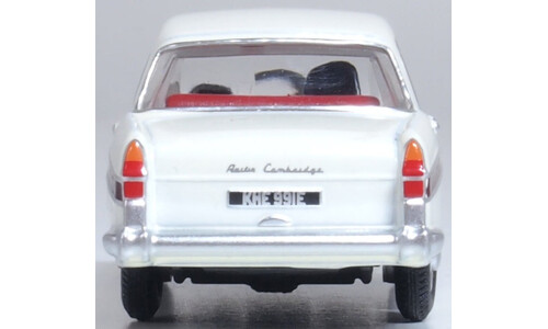 Austin Cambridge Snowberry White/Embassy Maroon Oxford Diecast 76ACF007 Scale Collectible