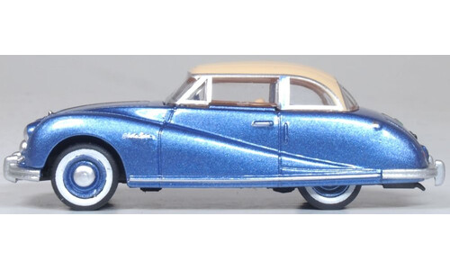 Oxford Diecast 76ATL006 Austin Atlantic Coupe Blue/Ivory Diecast Model