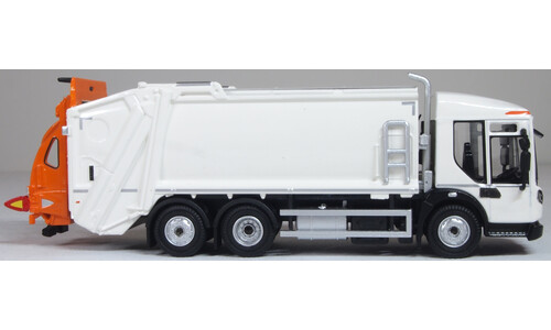 Oxford Diecast 76DE003 Dennis Eagle Olympus Refuse Truck White Miniature Replica