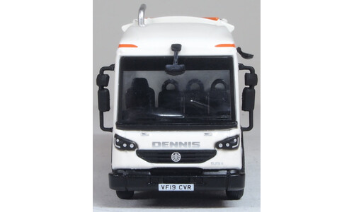 Oxford Diecast 76DE003 Dennis Eagle Olympus Refuse Truck White Diecast Model