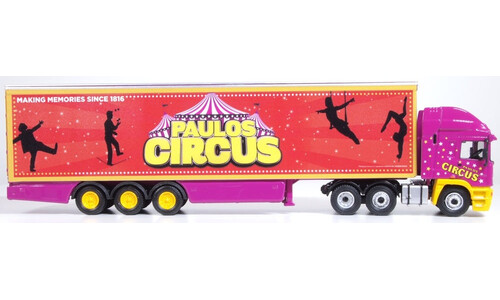 Oxford Diecast 76EC005 Paulos Circus ERF EC Box Trailer Miniature Replica