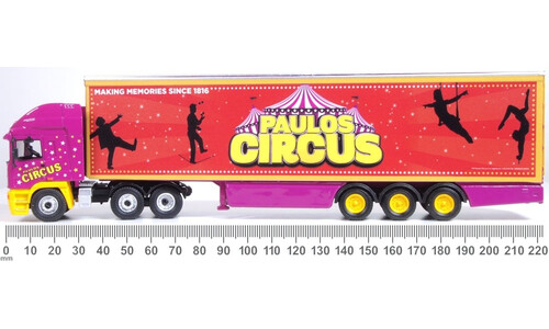 Paulos Circus ERF EC Box Trailer Oxford Diecast 76EC005 Limited Edition Model
