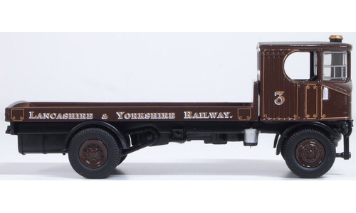 Oxford Diecast 76SEN003 Sentinel Flatbed Truck Lancashire & Yorkshire Railway Miniature Replica