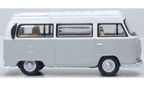 VW Bay Window Camper Silver Grey/White Oxford Diecast 76VW032 Display Model