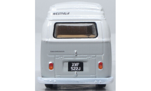 VW Bay Window Camper Silver Grey/White Oxford Diecast 76VW032 Scale Collectible