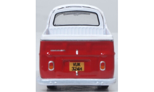 VW Bay Window Pick Up Poppy Red/White Oxford Diecast 76VW033 Scale Collectible
