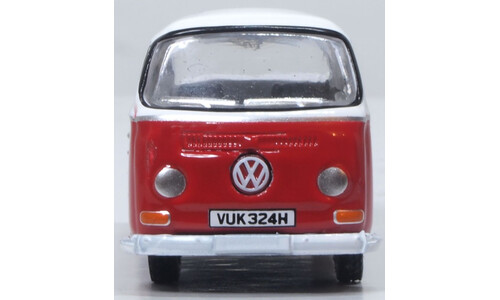 Oxford Diecast 76VW033 VW Bay Window Pick Up Poppy Red/White Diecast Model