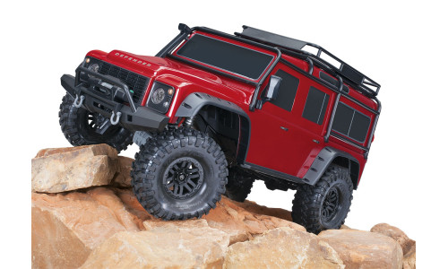 Traxxas TRX-4 Red – Rock crawler with high/low transmission and scale Land Rover styling