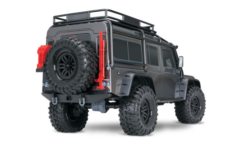 TRX-4 Defender – Silver Edition model with rugged roll cage and functional spare tire mount