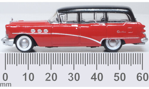 1954 Buick Century Estate Wagon Matador Red/Carlsbad Black Oxford Diecast 87BCE54004 Limited Edition Model