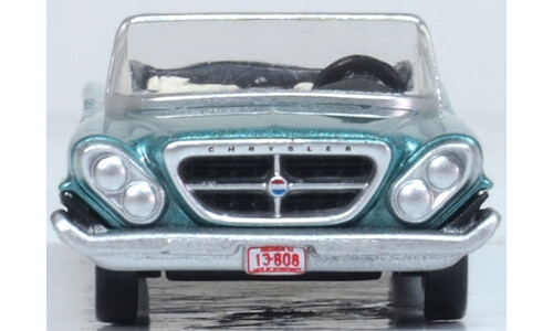 Oxford Diecast 87CC61005 1961 Chrysler 300 Convertible (Open) Pinehurst Green Diecast Model