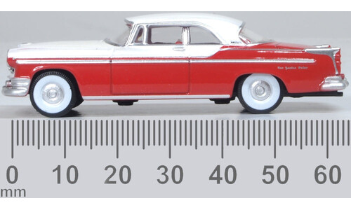 1955 Chrysler New Yorker Deluxe Coupe St. Regis Tango Red/Platinum Oxford Diecast 87CNY55001 Limited Edition Model