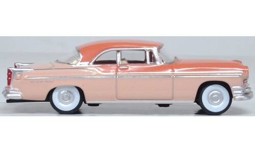 Oxford Diecast 87CNY55002 1955 Chrysler New Yorker Deluxe Coupe St. Regis Desert Sand/Canyon Tan Miniature Replica